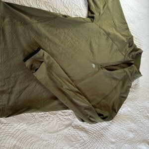 Olive Green Quarter-Zip Pullover